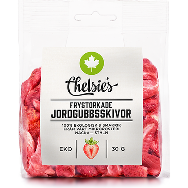 Frystorkade Skivade Jordgubbar 30 g