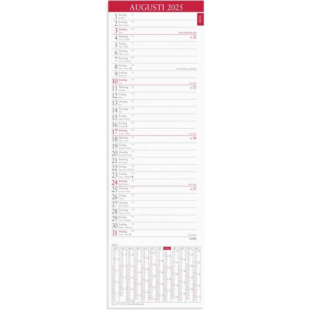 Bordskalender stor 2025