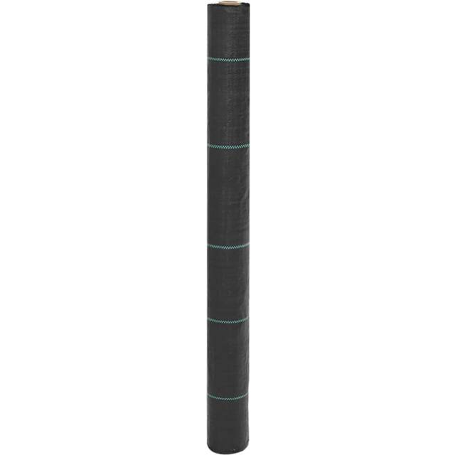 vidaXL Weed Membrane Black 1x100 m PP