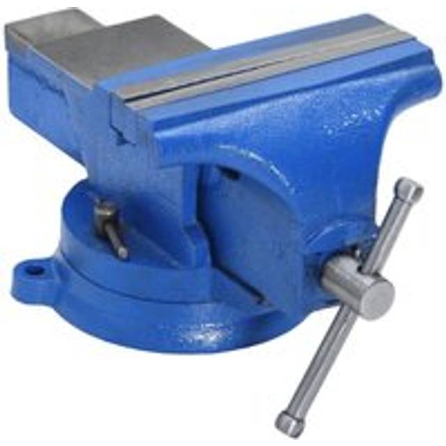 vidaXL Bench Vise Blue 125 mm Cast Iron