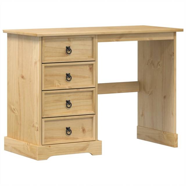 vidaXL Dressing Table Corona104x47x75 cm Solid Wood Pine - Brown