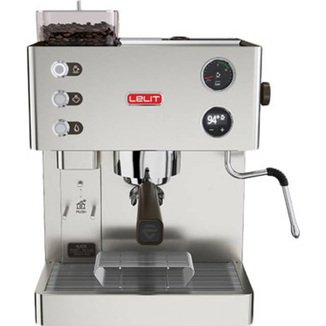 Lelit Kate PL82T Espresso Coffee Machine with Grinder - St. Steel