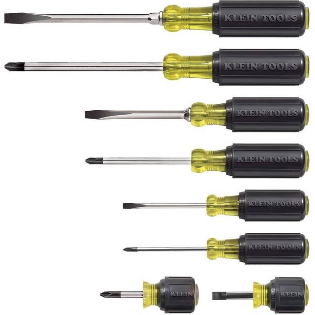 Klein Tools 409-85078 Screwdriver Set 9Pc Cushion Grip Assortment