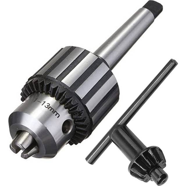 Heavy Duty Drill Chuck 1/2 Inch Capacity with MT2 Morse Taper 2 Tool Holder and K32 Key (MT2 - JT33 - 13mm)