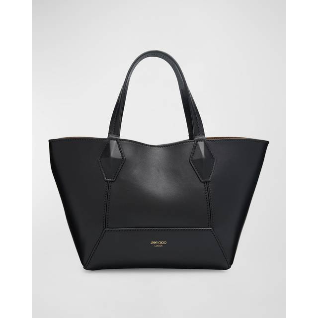 Jimmy Choo Diamond Motif Leather Tote Bag - Gold Tone (Size 21cm x 19cm x 14.5cm)