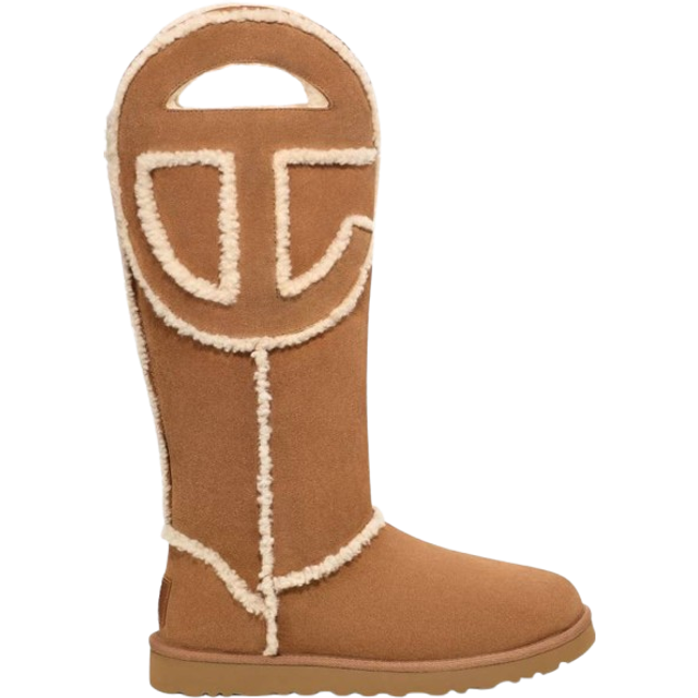 UGG, Winter Boots, female, Brown, 1 UK, Logo Boots in Biscuit Suede