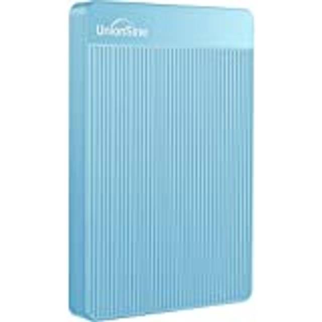 UnionSine Extern hårddisk 500 GB ultratunt bärbar extern hårddisk USB3.0 HDD lagring kompatibel med PC, Mac, bärbar dator, Xbox, Xbox one, PS4 (blå) HD-006