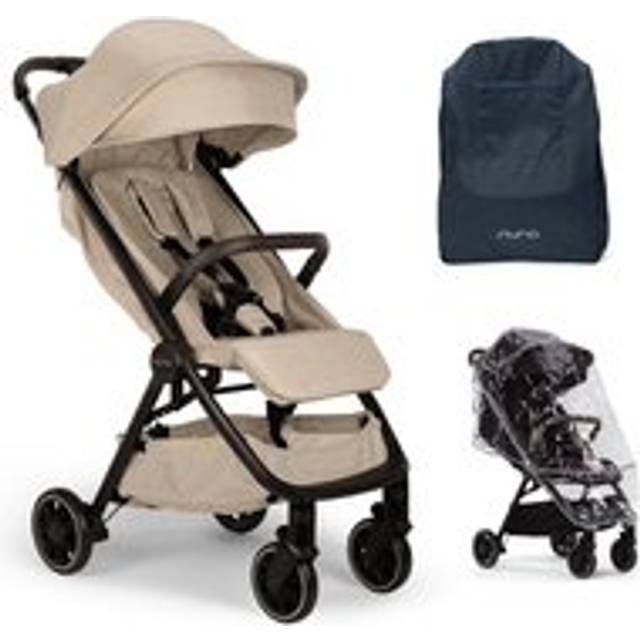 Nuna TRVL Pushchair with Travel Bag & Rain Cover - Biscotti
