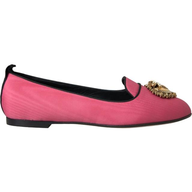 Pink Velvet Slip On Loafers Flats Shoes - EU38.5/US8
