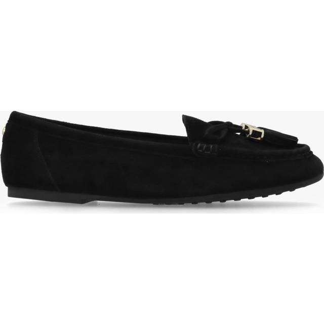 MODA IN PELLE Famina Black Suede Tassel Loafers Size: 39, Colour: Black Suede