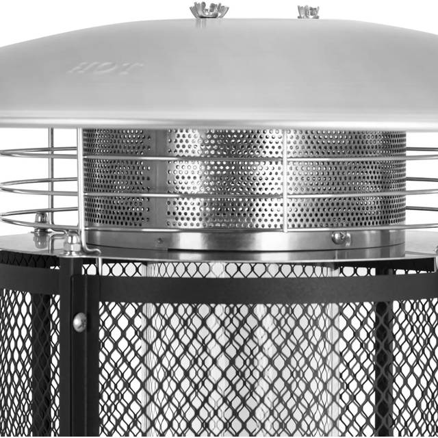 Uniprodo Gas Patio Heater - 11 kW - 182 cm - stainless steel UNI_GPH_04