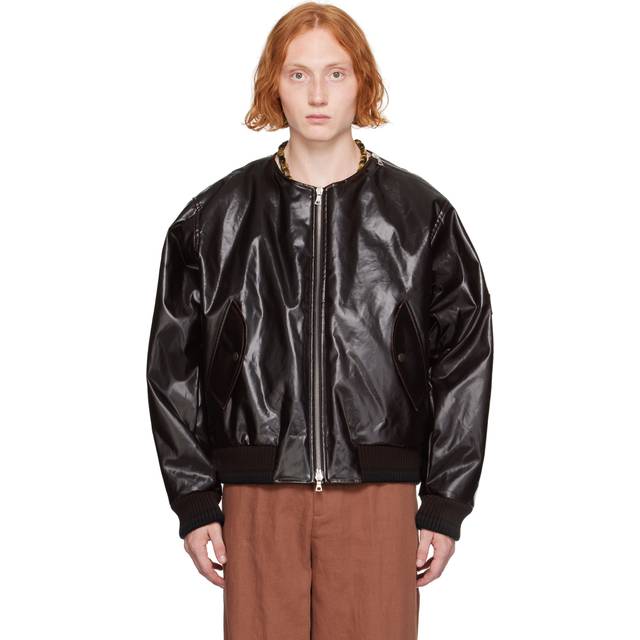 Dries Van Noten Brown Zip Bomber Jacket - 703 BROWN - L