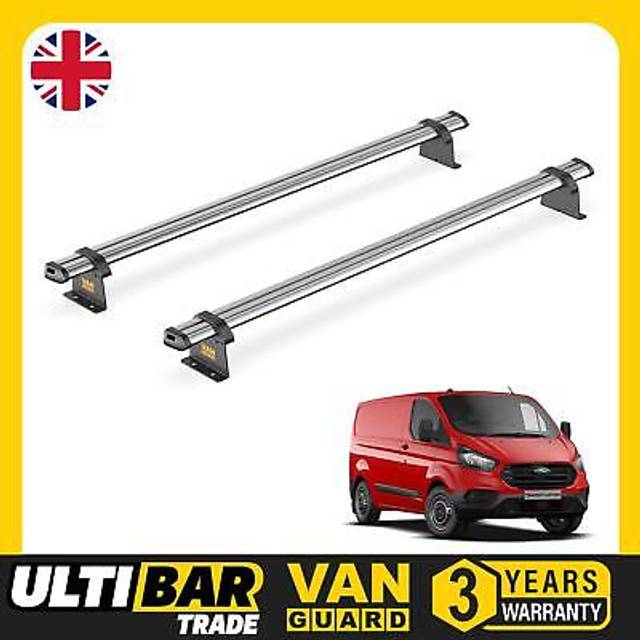 Ford transit custom roof rack for 2013-2024 gen1 [h1] 2x bars van guard trade