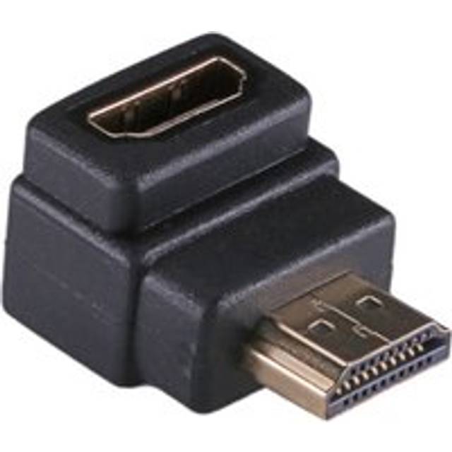 Cablenet HDMI 1.4b Right Angled Male - Female Black Coupler