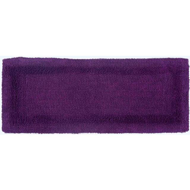 Homescapes Luxury Reversible Plum Purple 100% Cotton Bath Mat Runner, 40 x 100 cm, Machine Washable, Super Absorbent, Soft and Tufted, Eco Friendly