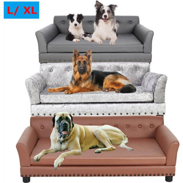 Heavy duty pet sofa extra large raised dog bed cushioned sofa softly pet cat bed