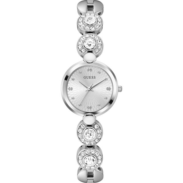 Guess Ladies Stardom Silver Crystals Bracelet Watch GW0757L1