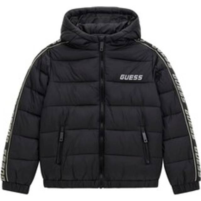 Guess  Duffel coats PADDED LS JACKET W/ZIP_MINI ME  - 14 ans - Black - 14 ans