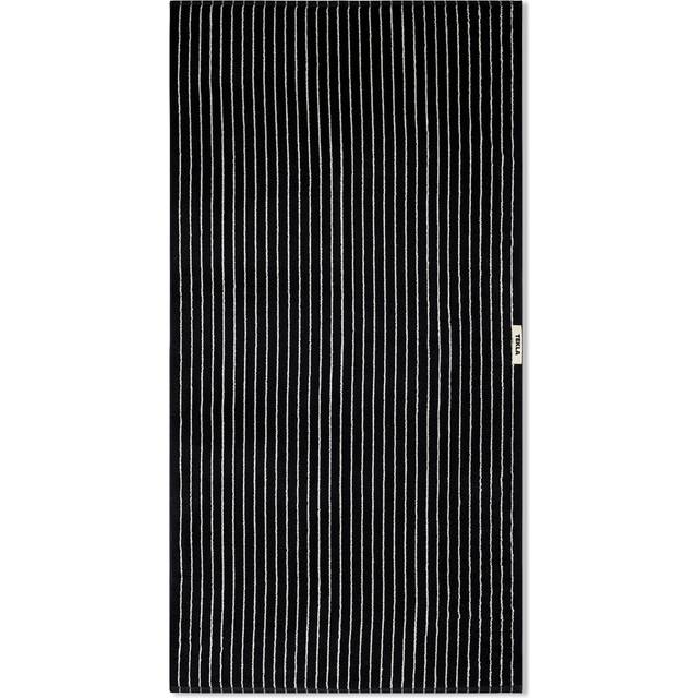 Tekla Organic Terry Bath Towel Black Stripe
