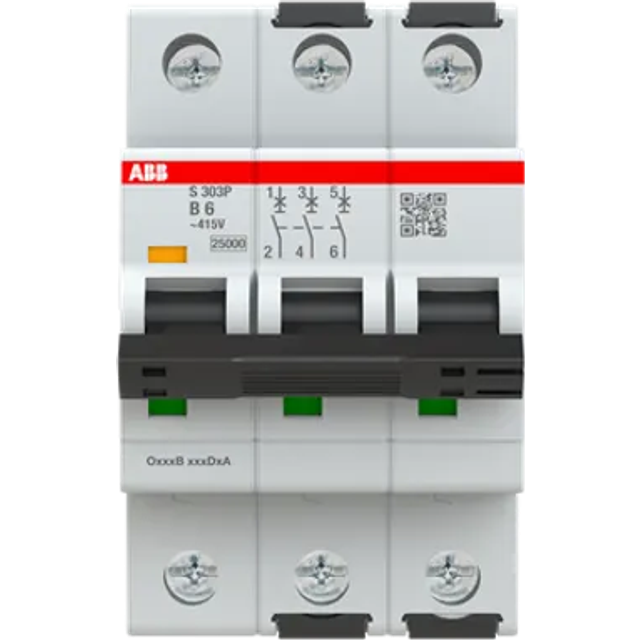 S303P-B6 - Miniature circuit breaker 3-p B6A S303P-B6