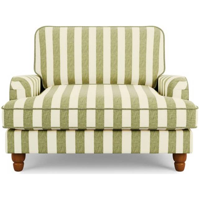 Beatrice Woven Stripe Snuggle Chair - Woven Stripe Olive