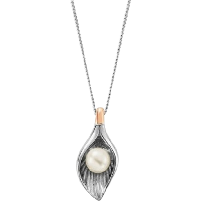 Clogau Beachcomber Two Tone Pearl Shell Pendant Necklace 3SLYV0790 - Two Colour