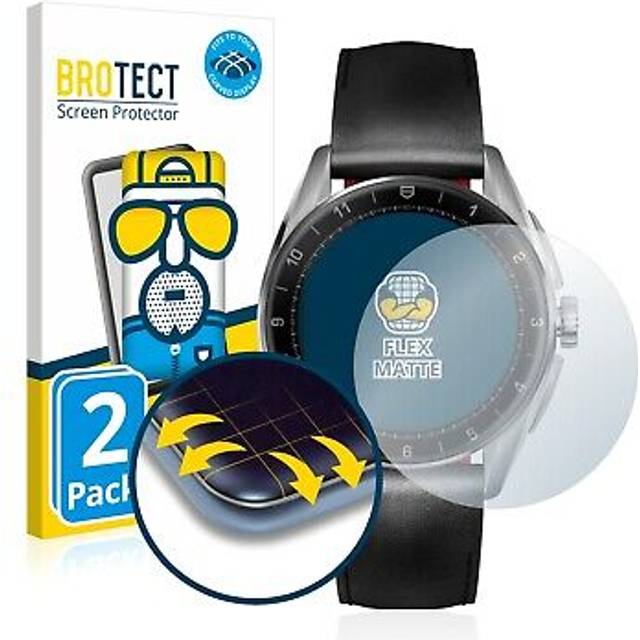 2x full cover for tag heuer connected calibre e4 (42 mm) matte screen protector