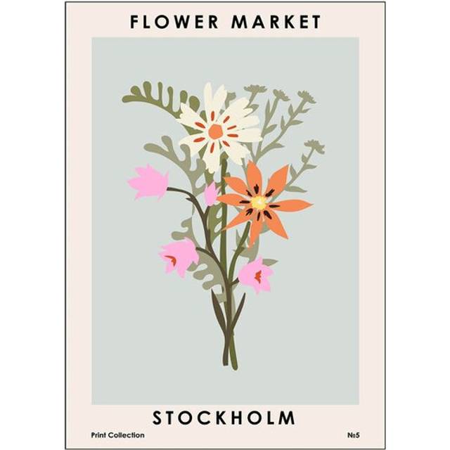 Poster & Frame - NKTN poster 50x70 cm flower market stockholm