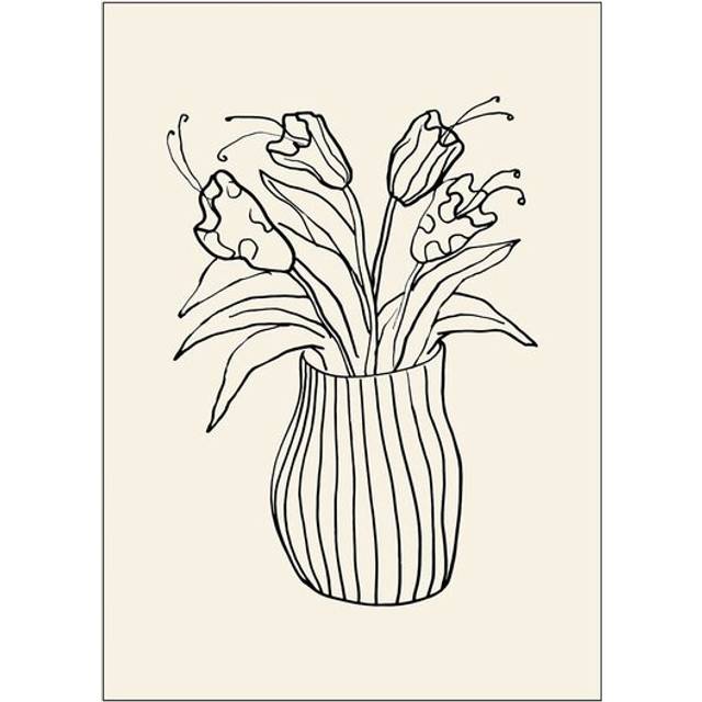 Poster & Frame - Affordable Art Prints poster 30x40 cm vase sketch