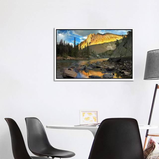 Nokhu Crags, Hornfel Layers Carved By Glaciers, Medicine Bow Range, Colorado II by Tim Fitzharris - Gallery GiclÃ©e on Canvas - White Framed (101.6 cm H x 66.04 cm W)