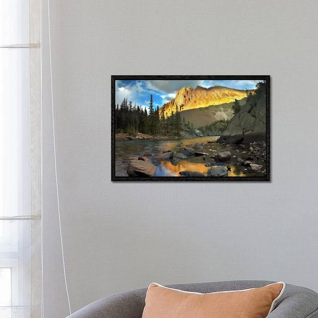 Nokhu Crags, Hornfel Layers Carved By Glaciers, Medicine Bow Range, Colorado II by Tim Fitzharris - Gallery GiclÃ©e on Canvas - Black Framed (66.04 cm H x 45.72 cm W)