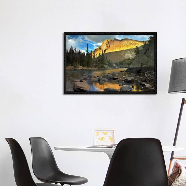 Nokhu Crags, Hornfel Layers Carved By Glaciers, Medicine Bow Range, Colorado II by Tim Fitzharris - Gallery GiclÃ©e on Canvas - Black Framed (101.6 cm H x 66.04 cm W)