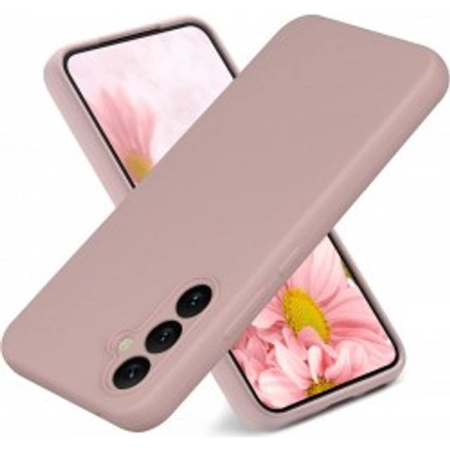 Samsung A55 5G Gummibelagd Mattrosa Skal Kameraskydd Liquid - Rosa