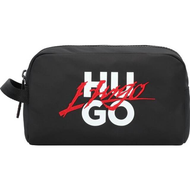Men's HUGO Handwritten 2.0 Mens Washbag - Black - Size: ONE size