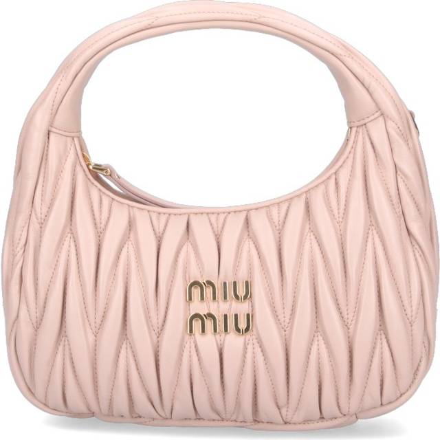 Miu Miu Small Matelassé Leather Wander Top-Handle Bag - Nude - One size