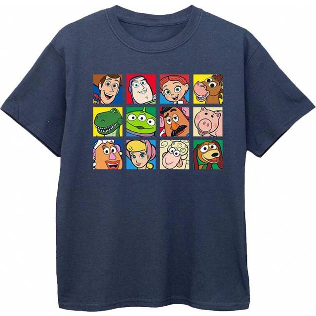 Disney Boys Toy Story Character Squares T-Shirt (Navy Blue)