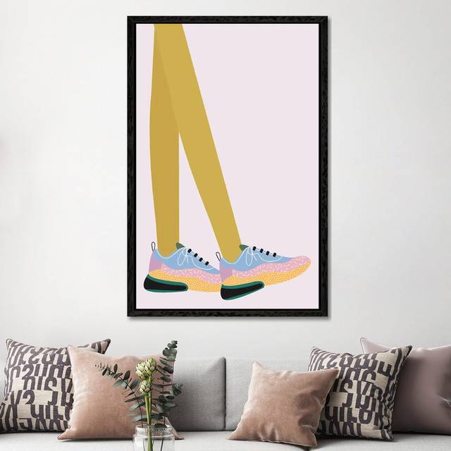 Nice Kicks by Carmen Jabier - Gallery-Giclée on Canvas - Black Framed (152.4cm H x 101.6cm W)