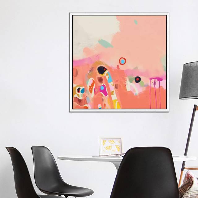 Coral Summer by Ana Rut Bré - Gallery-Wrapped Canvas Giclée on Canvas - White Floater Framed (93.98cm H x 93.98cm W)
