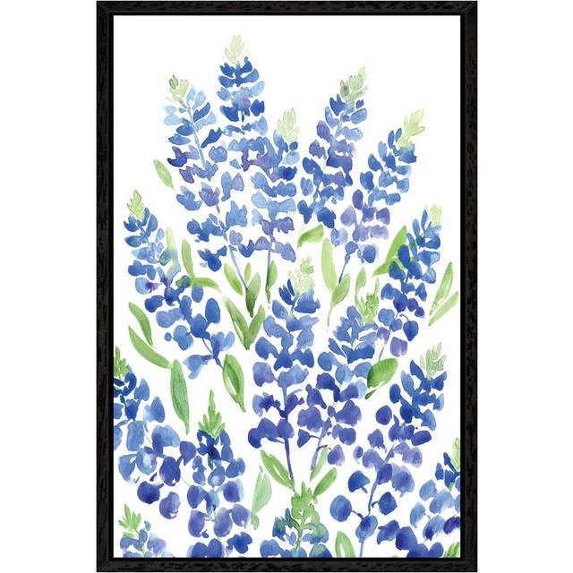 Bouquet Of Texas Bluebonnets by Blursbyai - Gallery- Giclée on Canvas - Black Floater Framed (101.6 cm H x 66.04 cm W)
