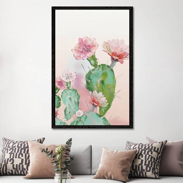 Cactus by Ana Rut Bré - Gallery-Wrapped Canvas Giclée on Canvas - Black Floater Framed (152.5 cm H x 101.5 cm W)