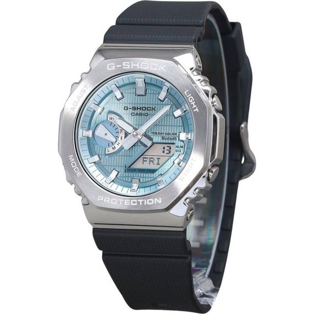 Casio G-Shock G-Steel Analog Digital Smartphone Link Ice Blue Dial Tough Solar GBM-2100A-1A2 200M Men&#39;s Watch