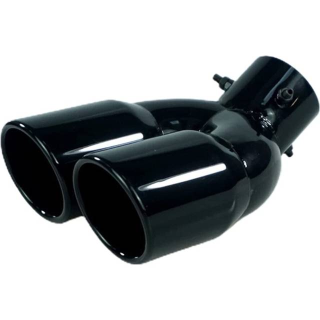 Double Exhaust Muffler, Exhaust Tips Exhaust Auto Exhaust Pipe Universal Auto Stainless Steel Dual Outlet Exhaust Pipe End Tip 64mm Auto Exhaust Tip