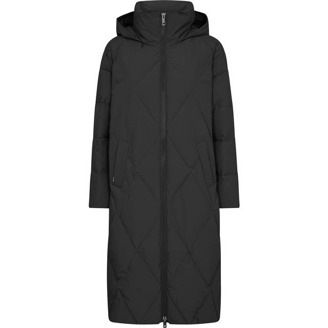 MOS Mosh, Kappa, Dam, L, Polyester, Quiltad Lång Dunjacka Svart