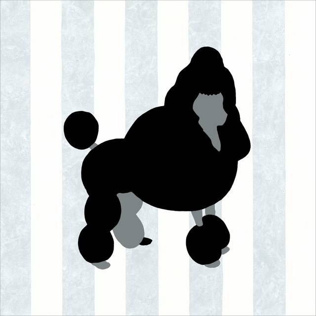 Poodle in Neutral by Christine Lucas - Wrapped Canvas Graphic Art (76cm H x 76cm W)
