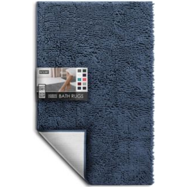 Hearth & Harbor Bathroom Rugs Sets 2 Piece  Chenille Bath Mat Set - Machine Washable Bath Mats for Bathroom Non-Slip Backing Rubber Quick Dry Bathroom