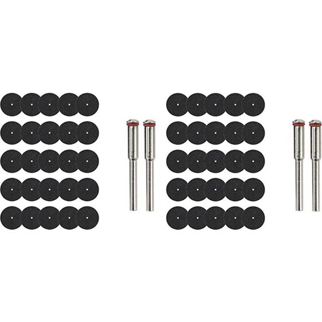 50Pcs 32mm Grinding Wheel with Mandrels for Rotary Tools Resin Cutting Disc Mini Circular Saw Blade Rotary Cut Off Wheel