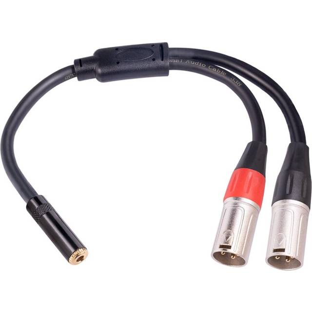3.5mm Stereo Female to Dual-XLR 3 Pin Male Plug Y Splitter OFC Aux Audio Cable 3.5mm to 3Pin XLR Y Microphone Cable