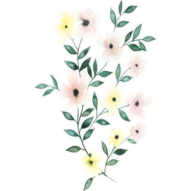 Trellis Flowers II by Grace Popp - Wrapped Canvas Painting (46cm H x 30cm W)