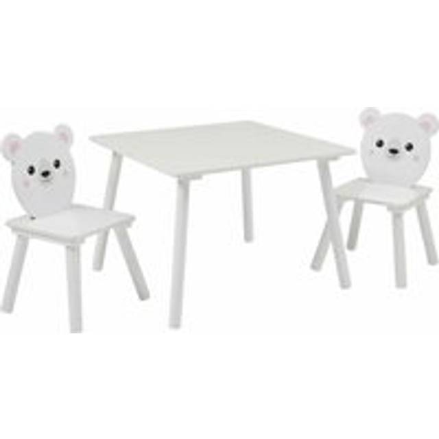 Liberty House Toys Liberty House Bear Table And Chair Set, White