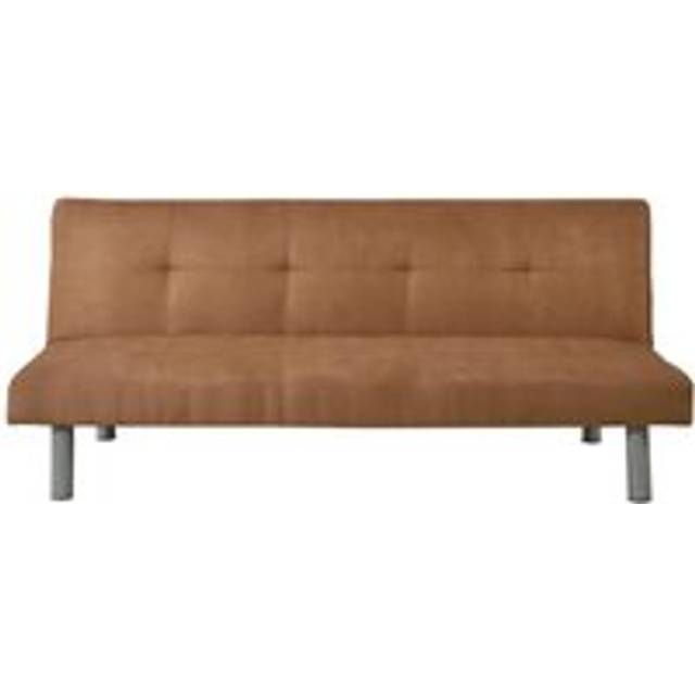 Faux Suede Sofa Bed in Cinnamon